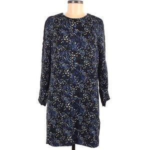 NWT Banana Republic Black and Blue Silk Dres 0